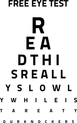 Eye Test Novelty T Shirt