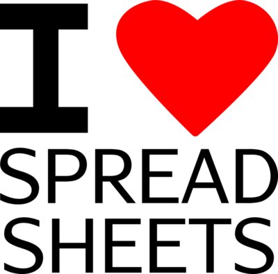 I Love Spreadsheets Novelty T Shirt