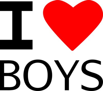 I Love Boys Novelty T Shirt