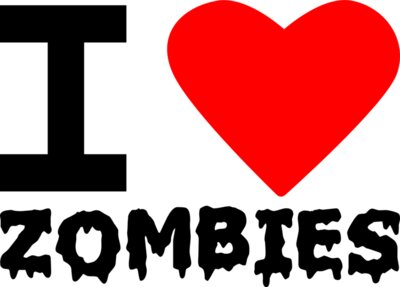 I Love Zombies Novelty T Shirt