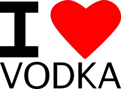 I Love Vodka Novelty T Shirt