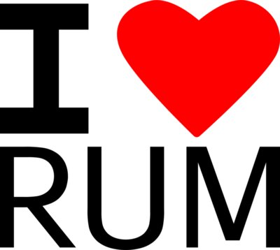 I Love Rum Novelty T Shirt